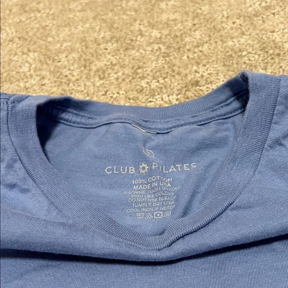 Club Pilates Women's Blue Short Sleeve Tee - Picture 2 of 4